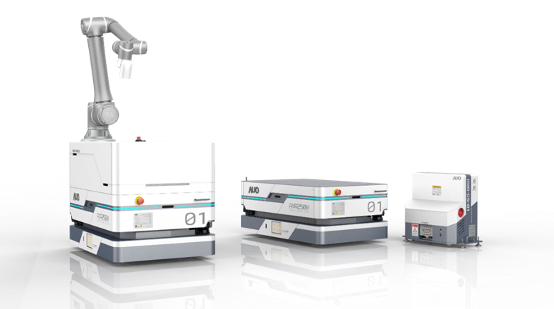 pp电子數位開發的自主式移動機器人（AMR250M），搭配全向輪並結合AI演算法、2D LiDAR、3D攝影機等技術，協助客戶實現產線全自動化